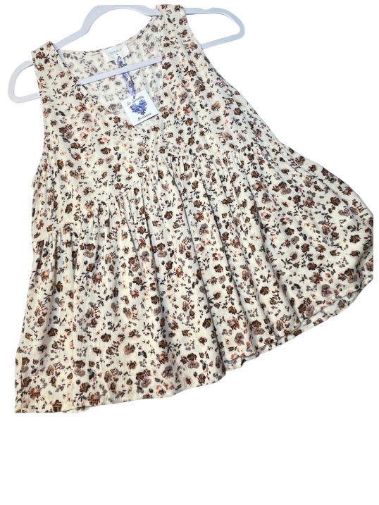 Nwt! Everly Sleeveless Ditzy Floral Top